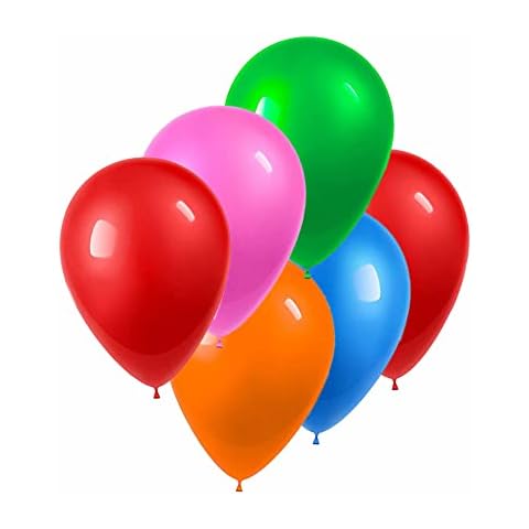 Birthday Balloons Natural Rubber Latex Classic Round Rainbow Balloon For Kids Girls Boys Birthday Parties Baby Shower Wedding Outdoor Celebrations Party Decorations Supplies 18cm Approx (Pack Of 20) Cover