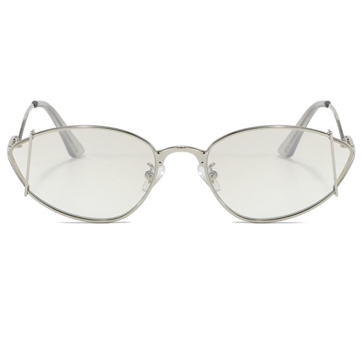 bullabulling Fashion Small Cat Eye Sunglasses For Women Vintage Metal Frames Shades Men Sun Glasses Y2k Punk Eyeglasses2