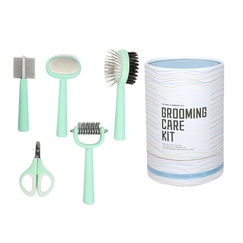 Herramientas Para El Aseo De Mascotas,Cepillo Y Peine Para Mascotas - Kit Multifuncional Portátil Para Baño Y Eliminación De En Casa O Viaje Para Cachorros Y Gatitos