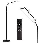 Dimunt LED Floor Lamp, Bright 15W Floor Lamps for Living Room with 1H Timer, Stepless Adjustable 3000K-6000K Colors & Brightness Standing Lamp with Remote & Touch Control Reading Floor Lamps