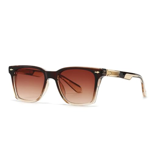 Lunettes de soleil vintage unisexes style punk à rivets pour l'extérieur