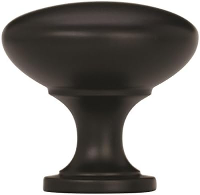 Amerock | Cabinet Knob | Matte Black | 1-1/4 inch (32 mm) Diameter | Edona | 1 Pack | Drawer Knob | Cabinet Hardware
