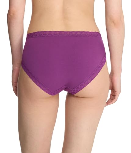 Image of Natori Women's Bliss French Cut 3-Pack, Verbena /Dk Cherry /Bright Grape