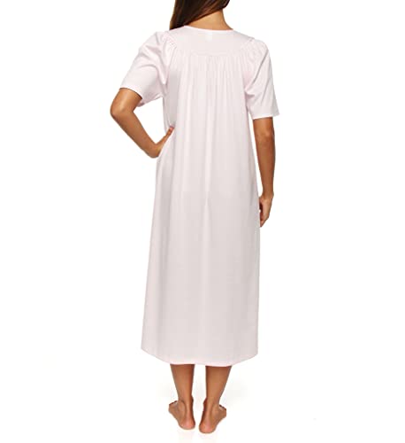 Image of Calida Women's Soft Cotton Nightgown - Classic Short-Sleeved Summer Nightdress, 100% Soft Cotton, 47 in
