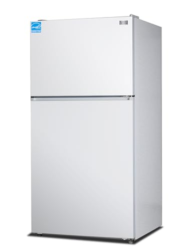 Image of BLACK+DECKER 24 Cu. Ft. Top Mount Refrigerator with Ice Maker, 2-Door Refrigerator with Top Freezer, Freezer with Icemaker and Adjustable Temperature Control, ENERGY STAR, BR2400JIMW, White