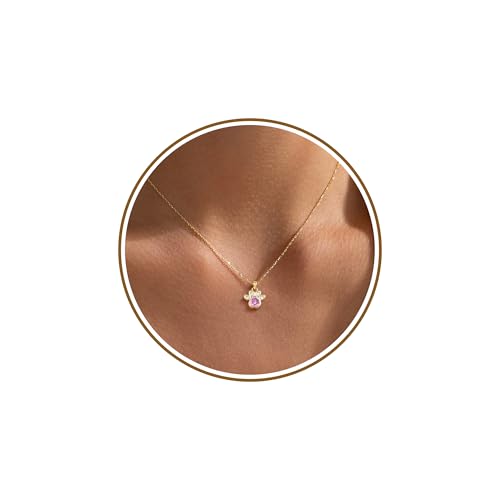 Gifts for Dog Lovers Dog Lovers Gifts for Women Dogs Memorial Gift for Loss of Dogs October Birthday Gift Gold Birthstone Necklace for Women Pendant Necklace Christmas Stocking Stuffers for Pet Mom