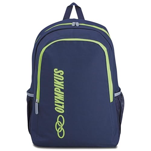 Mochila Olympikus Essential cor marinho c/verde escolar dia a dia
