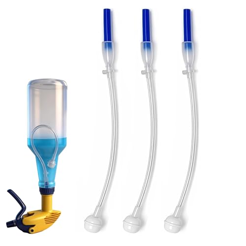 3 Pack Universal Fit 360 Spray Bottle Adapter 4.3in Weighted Tube ReplacementUpside Down Multi-Angle Sprayer Attachment for Kitchen Garden Home and Office Cleaning Solutions