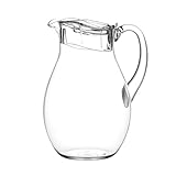 US Acrylic 72oz Acrylic Clear Acrylic Pitcher with Lid, Reusable, BPA-free, Indoor and Outdoor Pitcher for Water, Lemonade, Juice, and Soda Pop