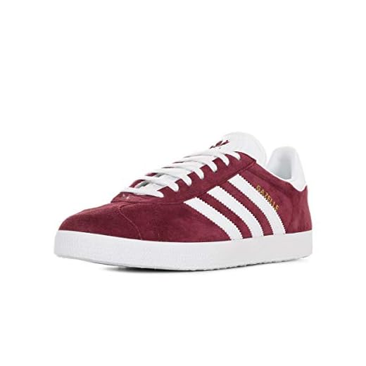 adidas Gazelle gymnastikskor för män, Röd - Röd college vinröd Ftwr vitt guld möte college vinröd Ftwr vitt guld möte - 46 EU