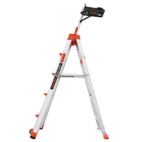 Little Giant Ladders, Select Step with AirDeck Accessory, 5-8 foot, Stepladder, Aluminum, Type 1A, 300 lbs weight rating, (15125-001)