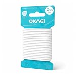 Okaei – OKAEI Gummikordel 2mm x 5m - Hochwertiges Gummiseil in Weis,