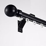 Riel De Cortina De Aluminio for Montaje En Pared,divisor De Habitaciones,rieles De Cortina for Cortinas,para Privacidad Sala De Estar Dormitorio(Black,4.3M/14FT)