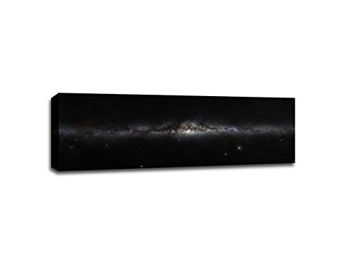 Milky Way Panoramic - Space - 48x16 Gallery Wrapped Canvas Wall Art