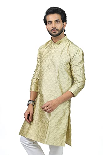 Image of HARPITA Men's Silk Blend Kurta Pyjama Set