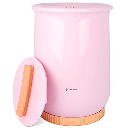 Keenray - Chauffe-Serviettes de Luxe cylindrique, avec Fonction d’arrêt Automatique, pour Jusqu’à 2 Serviettes de Bain de 102 x 178 cm, Peignoirs, couvertures, Pyjamas, etc., Rose Cover