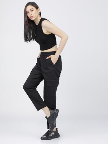 Image of Tokyo Talkies Cargo Pants |Slim fit mid Rise Utility Trousers