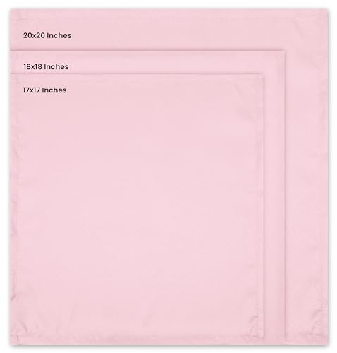 image for Utopia Home Pink Cloth Napkins (12 Pack, 17x17 Inches), Ideal Dinner N