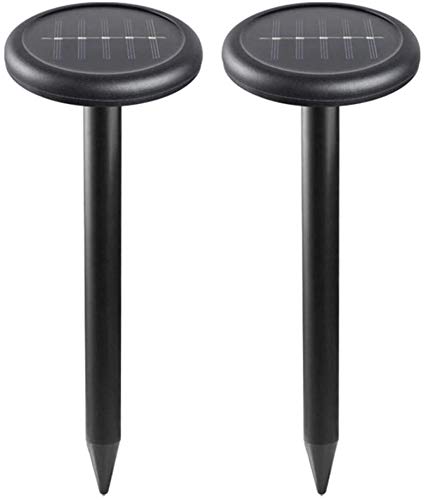 Preisvergleich Produktbild Nurkoo 2 Stück Solar Maulwurfabwehr IP65 Ultrasonic Solar Maulwurfschreck,Mole Repellent, Wühlmausschreck, Wühlmausvertreiber für Den Garten Rasen Hof-Grasgrün