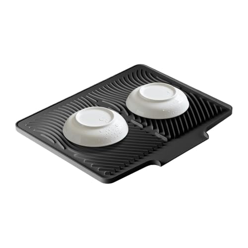 Alfombrilla de secado de silicona para encimera de cocina, refrigerador y cajones 7