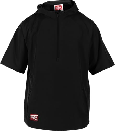 Rawlings Men's Standard Short Sleeve Cage Jacket, Black2