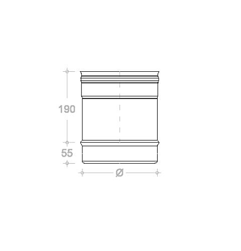 CANNA FUMARIA TUBO ACCIAIO INOX PER STUFE a PELLET...