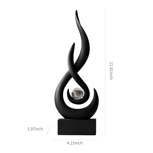 Octdays RIV001 Abstract Statue Sculpture Decorations: Modern Black Sculptures thumb #3