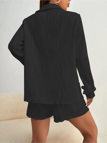 Image of Leriya Fashion Co-Ord Set for Women Stylish | Summer Night Suit for Women | Unique Textured Pattern Pyjama Set for Woman Travel Beach & Holiday Looks | Trendy Top & Shorts for Summer Day Vacations
