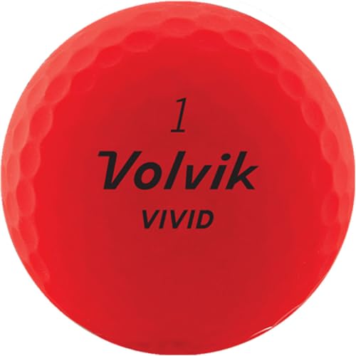 Volvik Men's Vivid Golf Balls - Red