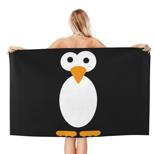 Serviette bain microfibre douce pingouin anti peau irritée