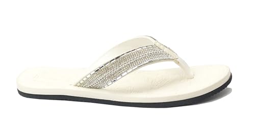Image of REDVOLUTION New Women's Rhinestone Sandals High | Low Platform T-Strap Jewel Sandals High Wedge Flip Flops
