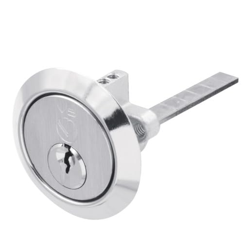 Ironmongery Solutions® V5 Rim Cylinder Secure Surface Mounted Door Lock Barrel for Rim Locks Suitable for Timber Doors Smooth Key Operation Fixing Included (Keyed Alike (KA11), Satin Chrome)