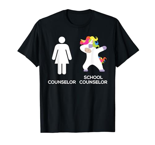 Funny School Counselor Appreciation Dabbing Unicorn Humor Camiseta