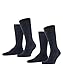 Produktbild FALKE Herren Socken Happy Double Pack M So Baumwolle einfarbig 2 Paar, Blau Dark Navy 6375, 43-46