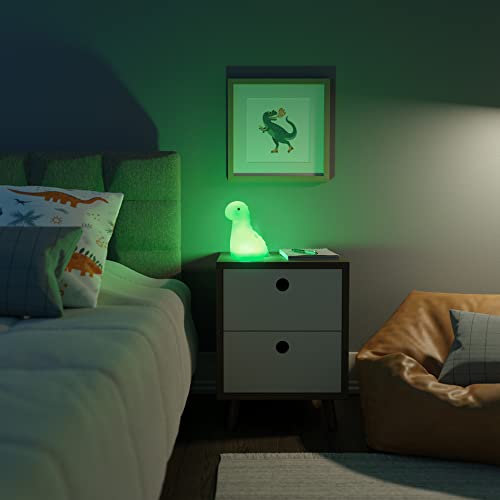 Image of Globe Electric Multicolor LED Silicone Night Light, Brontosaurus Tap Light, Rechargeable, Color Changing, Soft BPA-Free Body, Kids Nursery Decor, 13848