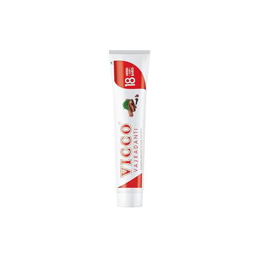 Image of Vicco Vajradanti Paste I Ayurvedic Toothpaste with 18 Herbs & Barks I Strengthens Teeth & Gums I Fights Plaque, Tartar & Sensitivity I Vegan & Cruelty-Free Oral Care | 200gm | Pack of 1