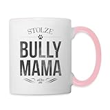 Spreadshirt Stolze Bully Mama Bulldogge Frauchen Tasse Kaffeebecher zweifarbig Weiß/Pink Spreadshirt Stolze Bully Mama Bulldogge Frauchen Tasse Kaffeebecher zweifarbig Weiß/Pink
