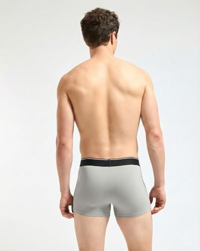 Image of Wellbi Mens Bamboo-Cotton Solid Trunks | 3x Softer Than Cotton | Breathable | Moisture-Wicking | 5x Odour Control | 4-Way Stretch | No Ride-Up Underwear