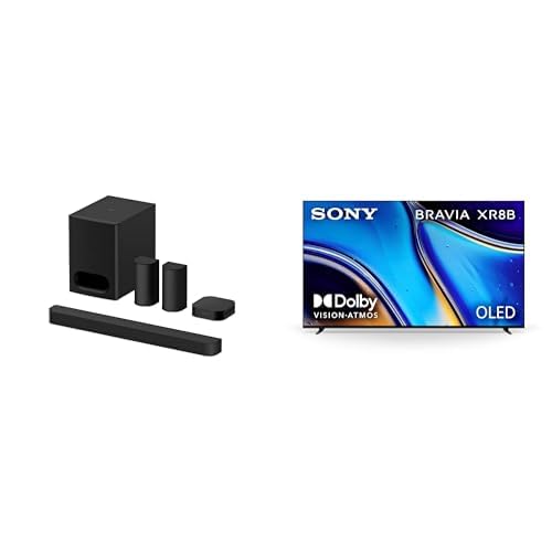 Image of Sony 65" BRAVIA XR8B 4K OLED Smart TV (2025) & BRAVIA Theater System 6 5.1ch Home Theater Sound Bar Bundle with Subwoofer and Rear Speakers