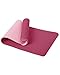 Good Nite Esterilla de Gimnasia para Yoga, Esterilla de Fitness, Antideslizante, Esterilla de Entrenamiento, Esterilla de Pilates, Esterilla de Gimnasia con Correa, 183 * 61 8 0,6 cm (Rosa/Ciruela)