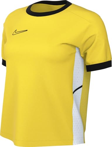 NIKE FZ9756-719 W NK DF ACD25 SS TOP Sweatshirt Women's TOUR YELLOW/BLACK/WHITE/BLACK Size M