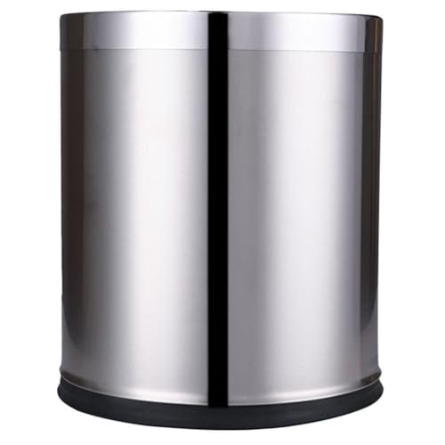 Caneca de Basura Redonda de Acero Inoxidable 10L miniatura 6