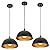 11.8" Black Dome Pendant Lights 3 Pack and Modern Pendant Lights 2 Pack