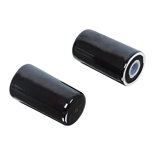 Image of Indian Handcrafted Ceramic Salt and Pepper Shaker /Dispenser Set with Perfect Pour Holes for Kitchen Dining Table Picnic Office Restaurant Hotel (Set of 2) Black