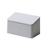 ideaco(イデアコ) ゴミ箱 フタ付き グレー 1.8L TUBELOR flat rectangle (チューブラー フラットレクタングル)