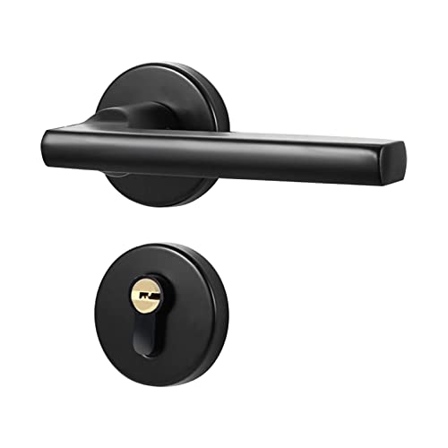 MARSTARKAVY Heavy Duty Aluminium Alloy Door Levers Interior Handles With Lock for Bedroom Closet Security