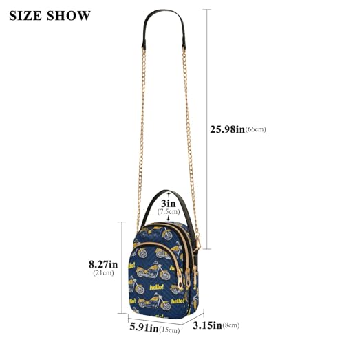ALAZA Crossbody Bags for Women Travel Handbags Shoulder Bag Purse Motorcycle Navy Small3