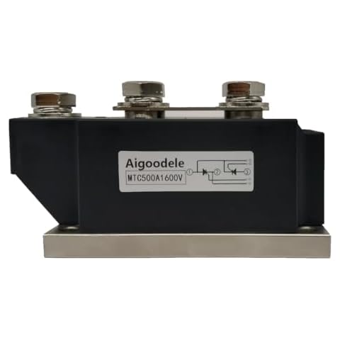 Aigoodele MTC Thyristor Modules SCR MTC500A 1600V Semiconductor Module 500A 1600V Controlled Silicon Thyristor for Welder Control Cover