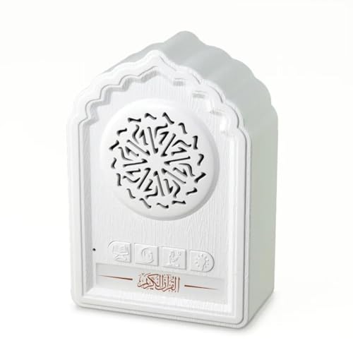 Quran speaker QB812 Quran Player Wall Plug Quran Recitation Zikir Duaa Ruqyah Night Light 24H Loop Dubai (White)
