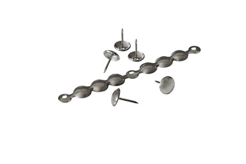 Decotacks® Silver Upholstery Nailhead Trim, Silver Upholstery Nails/Tack In Short (4In Long) Strips 7/16In (11Mm) Head Diameter, Covers 6 Meters (6,6 Yards) [Nickel/Silver Finish] Dx0511Ni-S6M #TOP5